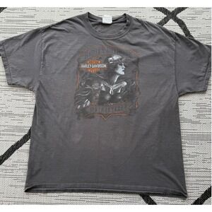 Harley Davidson Gray Short Sleeve Graphic Print Shirt XL The Woodlands Texas